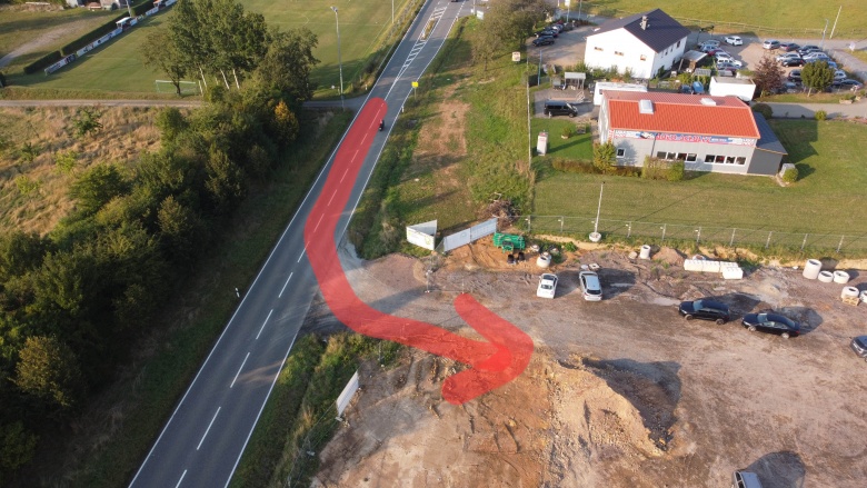 Es wird eine direkte Zufahrt vom Gerätehaus zur Bundesstraße 274 entstehen.