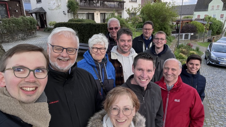 Die Berger berichten beim Besuch der CDU über die vielen laufenden Projekte